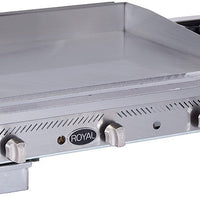 Royal - 48" Stainless Steel Combo Pack of Manual Griddle with 2 Burners Hot Plates - RMG-36OB2