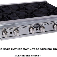 Royal - 48" Stainless Steel Heavy Duty Gas Hot Plates with 8 Burners - RHP-48-8