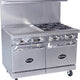 Royal - 48″ Stainless Steel Open Burner With 24" Griddle And Two 20" Wide Ovens Gas Range - RR-4G24