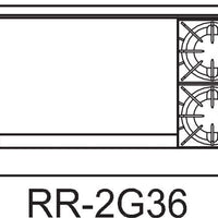 Royal - 48″ Stainless Steel Open Burner With 36" Wide Griddle And Two 20" Wide Oven Gas Range - RR-2G36