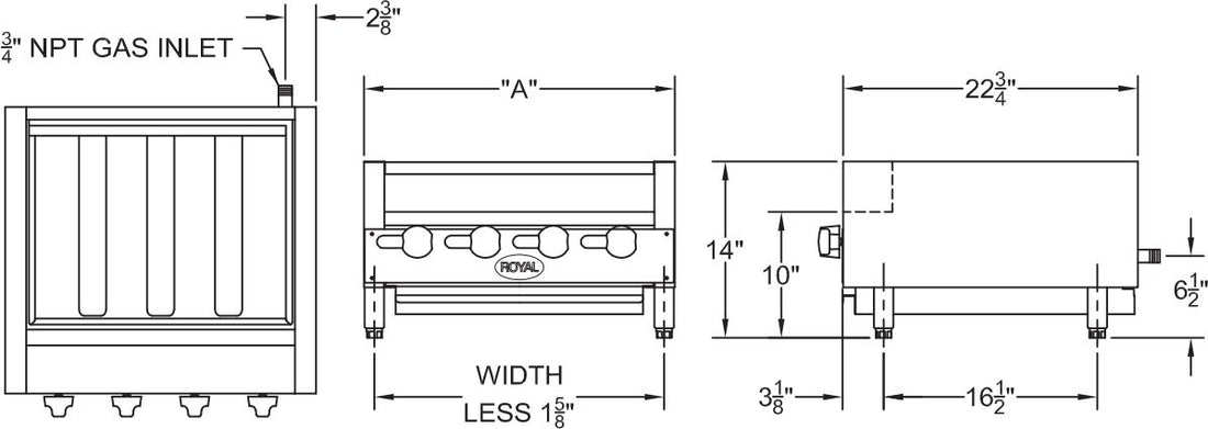 Royal - 48" Stainless Steel Snack Kabob Turbo Broiler With 15” Skewers - RSKTB-48