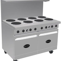 Royal - 48" Stainless Steel With Two 20" Wide Oven Electric Range - RRE-4GT24