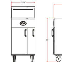 Royal - 50/25 lb Stainless Steel Deep Fat Fryer - RFT-5025