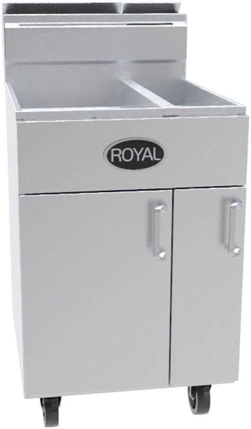 Royal - 50/25 lb Stainless Steel Deep Fat Fryer - RFT-5025