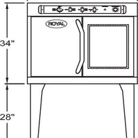 Royal - 6 KW Single Deck Electric Convection Oven - RECO-6K-1