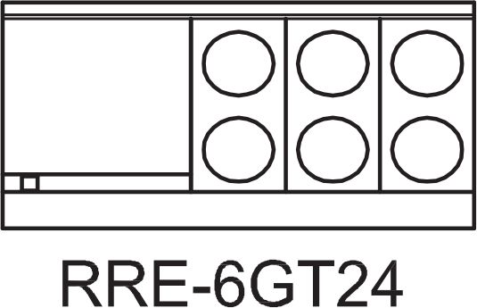 Royal - 60″, 6 Top Elements, 24” Wide Griddle Electric Range -RRE-6GT24