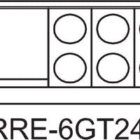 Royal - 60″, 6 Top Elements, 24” Wide Griddle Electric Range -RRE-6GT24