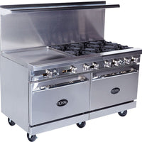Royal - 60″, 6 Top Elements, 24” Wide Griddle Electric Range -RRE-6GT24