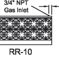 Royal - 60″ Stainless Steel 10 Open Burner Gas Range with 26.5" Wide Oven - RR-10