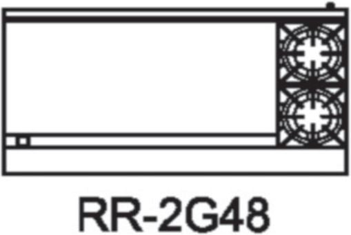 Royal - 60″ Stainless Steel 2 Open Burner Gas Range with 48” Wide Griddle and Two 26.5" Wide Ovens - RR-2G48