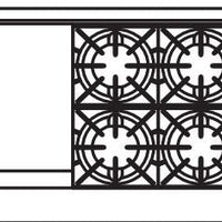 Royal - 60″ Stainless Steel 6 Open Burner Gas Range with 24” Wide Griddle and 26.5" Wide Oven - RR-6G24
