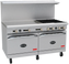Royal - 60″ Stainless Steel 6 Open Burner Gas Range with 24” Wide Griddle and 26.5