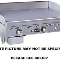 Royal - 60" Stainless Steel Heavy Duty Snack Manual Countertop Griddle - RSMG-60