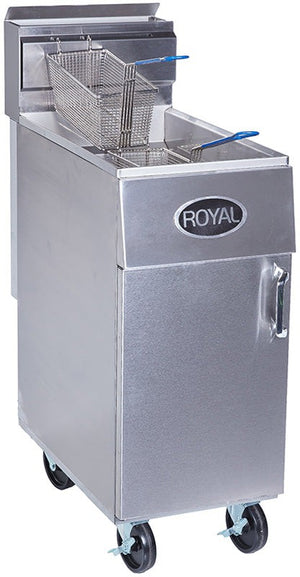 Royal - 65 lb Stainless Steel Energy Efficient Deep Fat Fryer - REEF-65