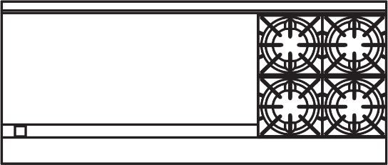 Royal - 72″ Stainless Steel 4 Open Burner Gas Range with 48” Wide Griddle and Two 26.5" Wide Ovens - RR-4G48