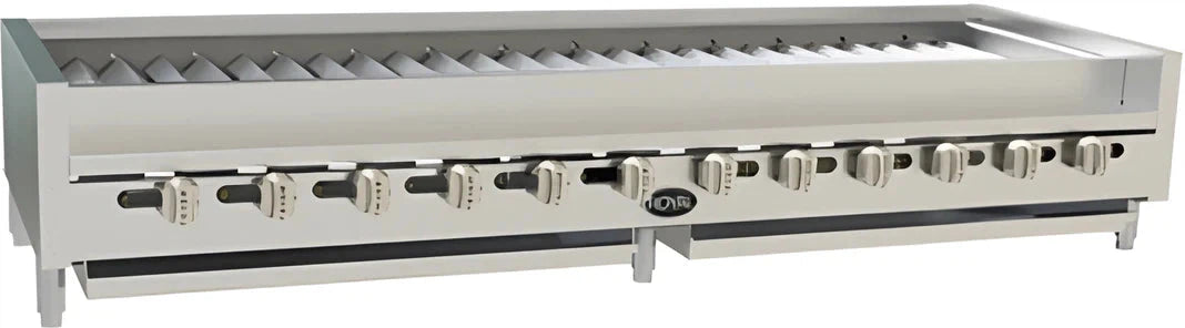 Royal - 72" Stainless Steel Snack Kabob Turbo Broiler With 15” Skewers - RSKTB-72