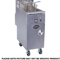 Royal - 75 Lb Digital Thermostat High Efficiency Fryer with Built In Filter and Two Product Solid State Control with Temperature Readout (5 Tanks) - RHEF-75-5-DM2