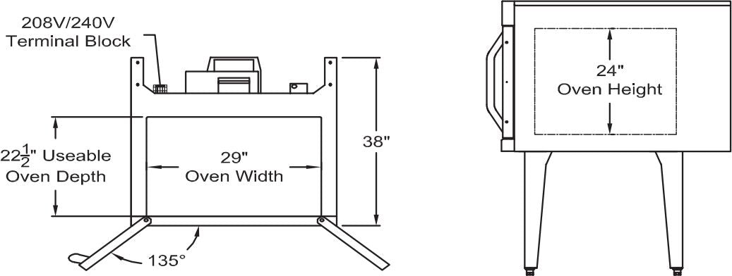Royal - 9 KW Stainless Steel Single Deck Electric Convection Oven - RECO-1