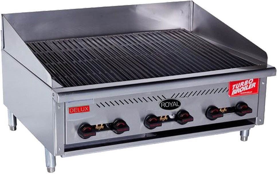 Royal - Delux 14.5" Stainless Steel Infrared Radiant Turbo Broiler with 22,000 BTU - TB-315