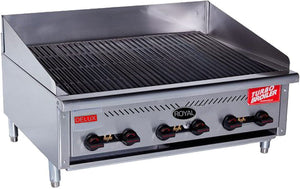 Royal - Delux 14.5" Stainless Steel Infrared Radiant Turbo Broiler with 22,000 BTU - TB-315