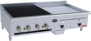 Royal - Delux 15" Stainless Steel Radiant Broiler With 12" Thermostatic Griddle - BG-1512