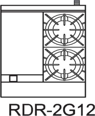 Royal - Delux 24" Stainless Steel 2 Open Burners Gas Range with One 20" Wide Oven and 12" Griddle - RDR-2G12