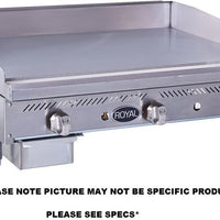 Royal - Delux 24″ Stainless Steel Heavy Duty Deep Manual Griddle - RDMG-24-D