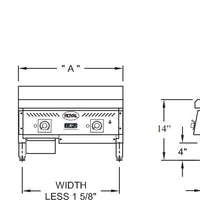Royal - Delux 24″ Stainless Steel Heavy Duty Deep Snap Action Griddles - RDSAC-24-D