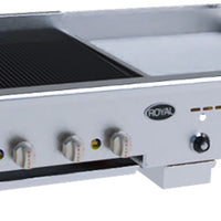 Royal - Delux 24" Stainless Steel Radiant Broiler With 24" Thermostatic Griddle - BG-2424