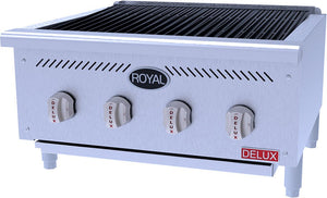 Royal - Delux 30.37" Stainless Steel Radiant Char Broiler - RB-830
