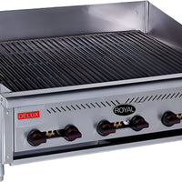 Royal - Delux 35.75" Stainless Steel Infrared Radiant Turbo Broiler with 87,000 BTU - TB-836