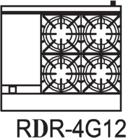 Royal - Delux 36″ Stainless Steel 4 Open Burners Gas Range with One 26.5” Wide Oven and 12" Wide Griddle - RDR-4G12