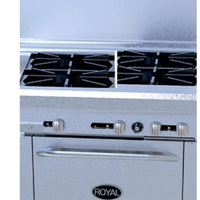 Royal - Delux 36″ Stainless Steel 4 Open Burners Gas Range with One 26.5” Wide Oven and 36" Wide Griddle - RDR-4-36