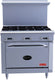 Royal - Delux 36″ Stainless Steel 6 Open Burners Gas Range with One 26.5” Wide Oven - RDR-6