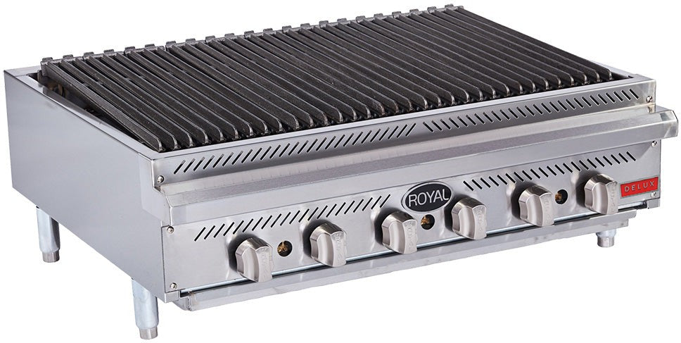 Royal - Delux 36″ Stainless Steel Heavy Duty Radiant Broiler - RDRB-36