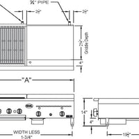 Royal - Delux 36" Stainless Steel Radiant Broiler With 24" Thermostatic Griddle - BG-3624