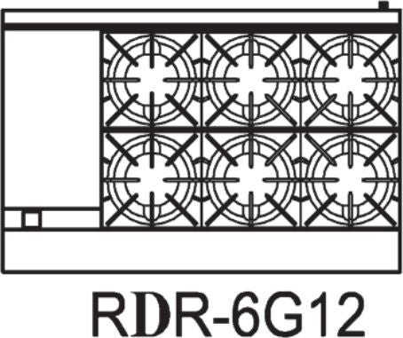 Royal - Delux 48″ Stainless Steel Gas Range With Two 20 Wide Ovens And 12" Griddle - RDR-6G12
