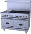 Royal - Delux 48″ Stainless Steel Gas Range With Two 20 Wide Ovens And 12