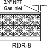 Royal - Delux 48" Stainless Steel Gas Range With Two 20" Wide Ovens - RDR-8