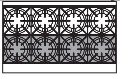 Royal - Delux 48″ Stainless Steel Gas Range With Two 20” Wide Ovens - RDR-8SU