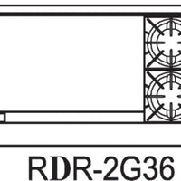 Royal - Delux 48″ Stainless Steel Gas Range With Two 20” Wide Ovens with 36" Griddle - RDR-2G36
