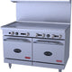 Royal - Delux 48" Stainless Steel Gas Range With Two 20” Wide Ovens with 48" Griddle - RDR-G48