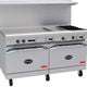Royal - Delux 60″ Stainless Steel Gas Range with 2 Open Burners and 48” Wide Griddle - RDR-2G48