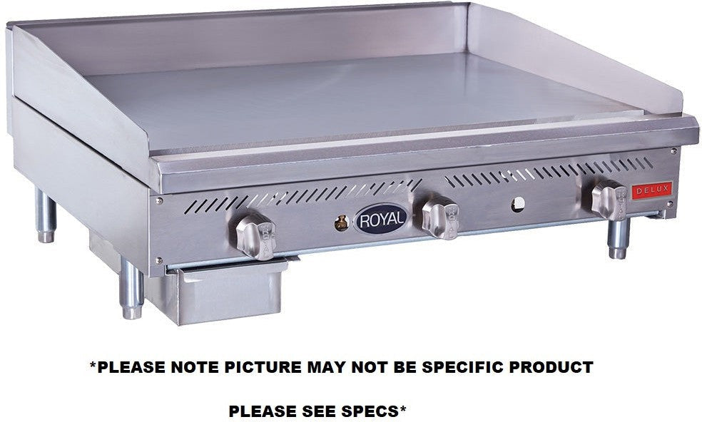 Royal - Delux 60″ Stainless Steel Heavy Duty Deep Manual Griddle - RDMG-60-D