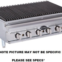 Royal - Delux 60″ Stainless Steel Heavy Duty Radiant Broiler - RDRB-60