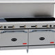 Royal - Delux 72″ Stainless Steel Gas Range with 10 Open Burners - RDR-10G12