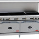 Royal - Delux 72″ Stainless Steel Gas Range with 12 Open Burners - RDR-12