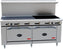 Royal - Delux 72″ Stainless Steel Gas Range with 6 Open Burners - RDR-6G36