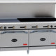 Royal - Delux 72″ Stainless Steel Gas Range with 8 Open Burners - RDR-8G24