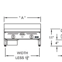 Royal - Delux 72″ Stainless Steel Heavy Duty Deep Manual Griddle - RDMG-72-D